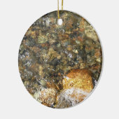 De Pebbles Brown en Gray Natural Abstract Keramisch Ornament (Links)