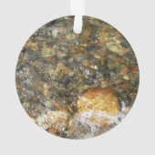 De Pebbles Brown en Gray Natural Abstract Ornament (achterkant)