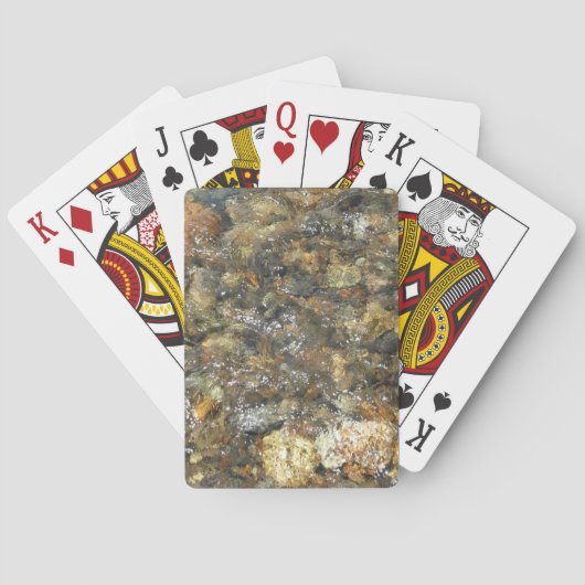 De Pebbles Brown en Gray Natural Abstract Pokerkaarten (Achterkant)