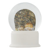 De Pebbles Brown en Gray Natural Abstract Sneeuwbol (Achterkant)