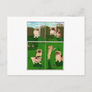 De pekingese feestdagenkaart