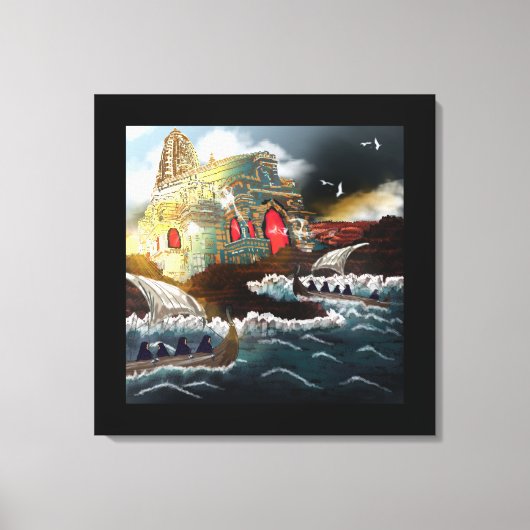 De pelgrimage - bedrukt Canvas Afdruk (Voorkant)