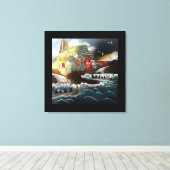 De pelgrimage - bedrukt Canvas Afdruk (Insitu (Houten vloer))