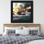 De pelgrimage - bedrukt Canvas Afdruk (Insitu (Slaapkamer))