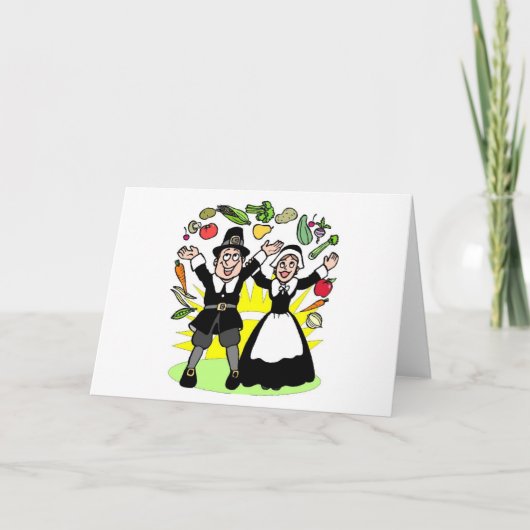 De Pelgrims van de Thanksgiving Feestdagen Kaart (Voorkant)