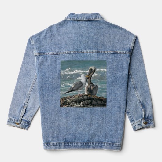 De Pelikaan en Zijn Meeuw! Denim Jacket (Achterkant)