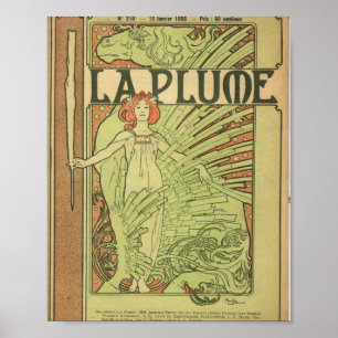 De Pen By Alphonse Mucha Poster