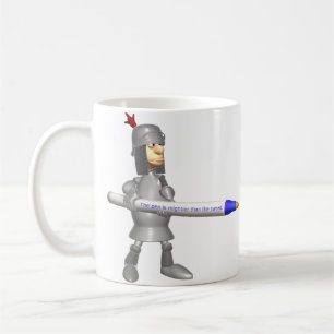 De pen is machtiger dan het zwaard Knight Koffiemok
