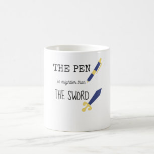 De pen is machtiger dan het zwaard koffiemok