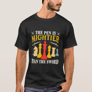 De pen is sterker dan het zwaard t-shirt
