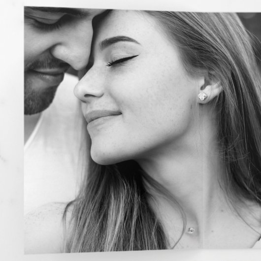 De Penelope | Moderne Trifold bruiloft uitnodiging (Binnenzijde eerst)