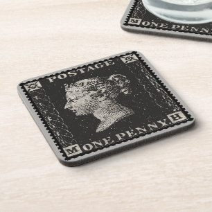 De Penny Black Postage Stamp Bier Onderzetter