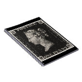 De Penny Black Postage Stamp Notitieboek (Rechterzijde)
