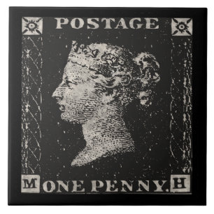 De Penny Black Postage Stamp Tegeltje