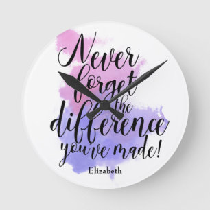 De pensioen vergeet nooit het verschil dat je maak ronde klok