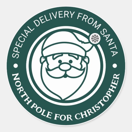 De Père Noël Stickers North Pôle Noël (Devant)