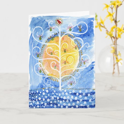 De perenboom en de patrijs kaart (Gele Bloem)