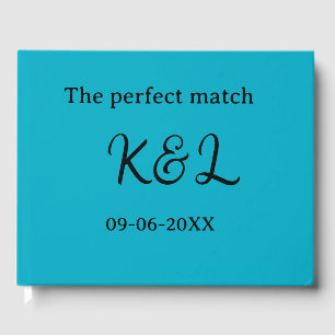 De perfect match koppel naam letter datum blauwe s gastenboek