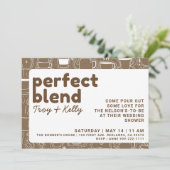 De perfecte blend koffie douche uitnodiging (Staand voorkant)