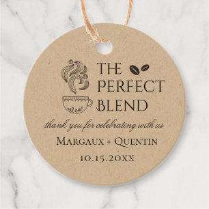 De perfecte blendkoffie bedankjes labels