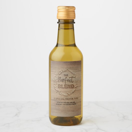 De perfecte blendweddenschap wijn etiket (Voorkant)