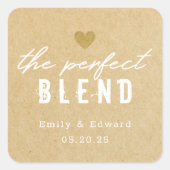 De perfecte bruiloft voor het huwelijk vierkante sticker (Voorkant)