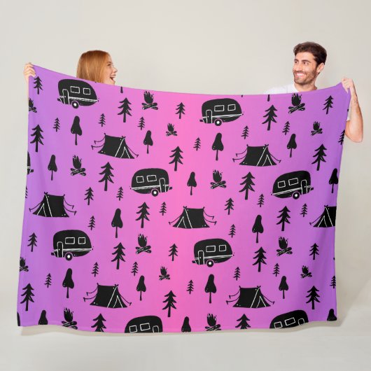De perfecte Camping van RV en Camping Love Fleece Deken (In situ)