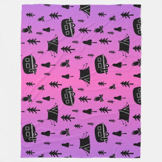 De perfecte Camping van RV en Camping Love Fleece Deken (Voorkant)