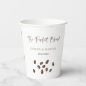 De perfecte combinatie van koffieparen en bruiloft papieren bekers (Achterkant)