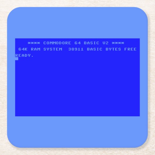 De perfecte commodore 64-lovers accessoire vierkante kartonnen onderzetter (Voorkant)