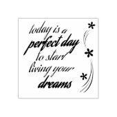 De perfecte dag 	rubberstempel (Afrduk)