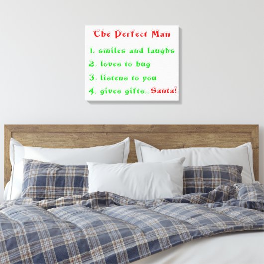 De perfecte Man-canvas print (Insitu (Slaapkamer))