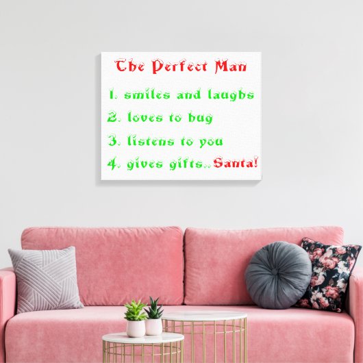 De perfecte Man-canvas print (Insitu (Woonkamer))