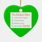 De perfecte Man-hartversiering Keramisch Ornament (Achterkant)