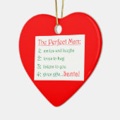 De perfecte Man-hartversiering Keramisch Ornament (Links)