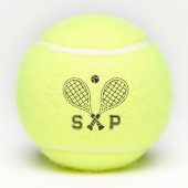 De perfecte match aangepaste naam Logo Monogram Tennisballen (Achterkant)