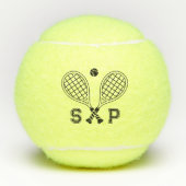 De perfecte match aangepaste naam Logo Monogram Tennisballen (Voorkant)