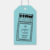 De perfecte match Doodle Matchbook bruiloft gunst Cadeaulabel (Voorkant)