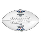 De perfecte match Football bruiloft monogram (Voorkant)