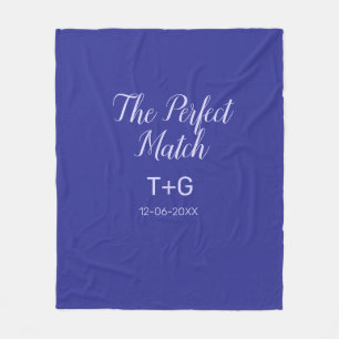 De perfecte match koningsblauw luxe voeg koppel to fleece deken