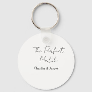 De perfecte match naam eenvoudig koppel trouwen sleutelhanger