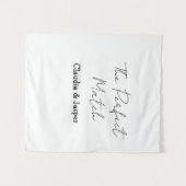 De perfecte match naam eenvoudig koppel trouwen wandkleed (Voorkant (horizontaal))