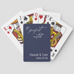De Perfecte Match Navy Blauwe Trouwcadeaus Pokerkaarten
