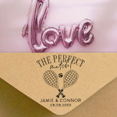 De perfecte match Save the Date Wedding Tennis Rubberstempel