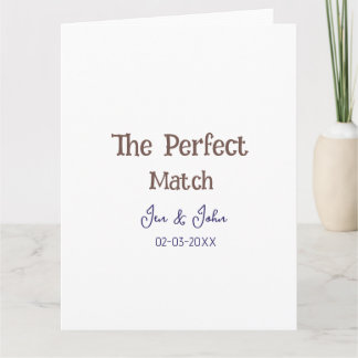 de perfecte match trouwen grijs naam datum blauw kaart
