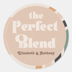 De Perfecte Mix Boho Ronde Trouwgunst Sticker