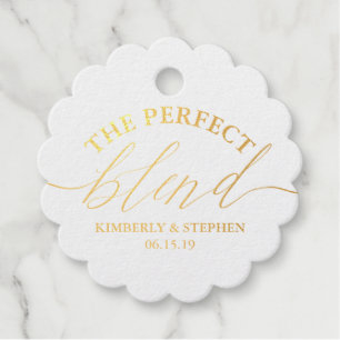 De perfecte mix bruiloft gouden folie Favor Tags
