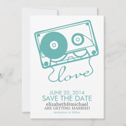 De Perfecte Mix Bruiloft Save the Date {aqua} (Voorkant)