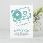 De Perfecte Mix Bruiloft Save the Date {aqua} (Staand voorkant)
