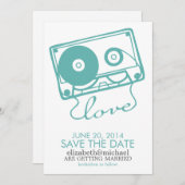 De Perfecte Mix Bruiloft Save the Date {aqua} (Voorkant / Achterkant)
